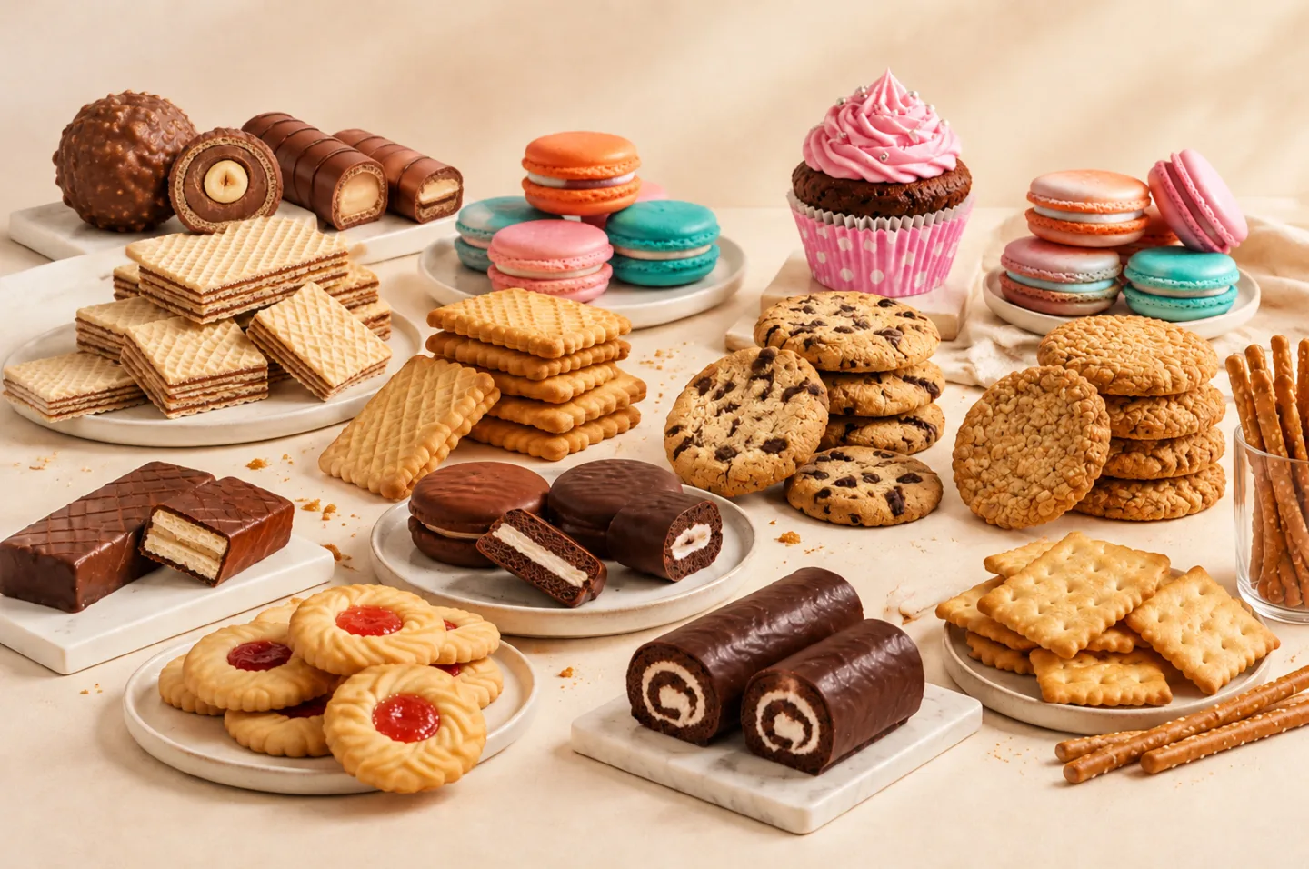 Wafer and biscuit products